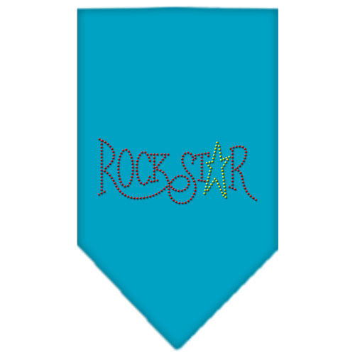 Rock Star Rhinestone Bandana Turquoise Large